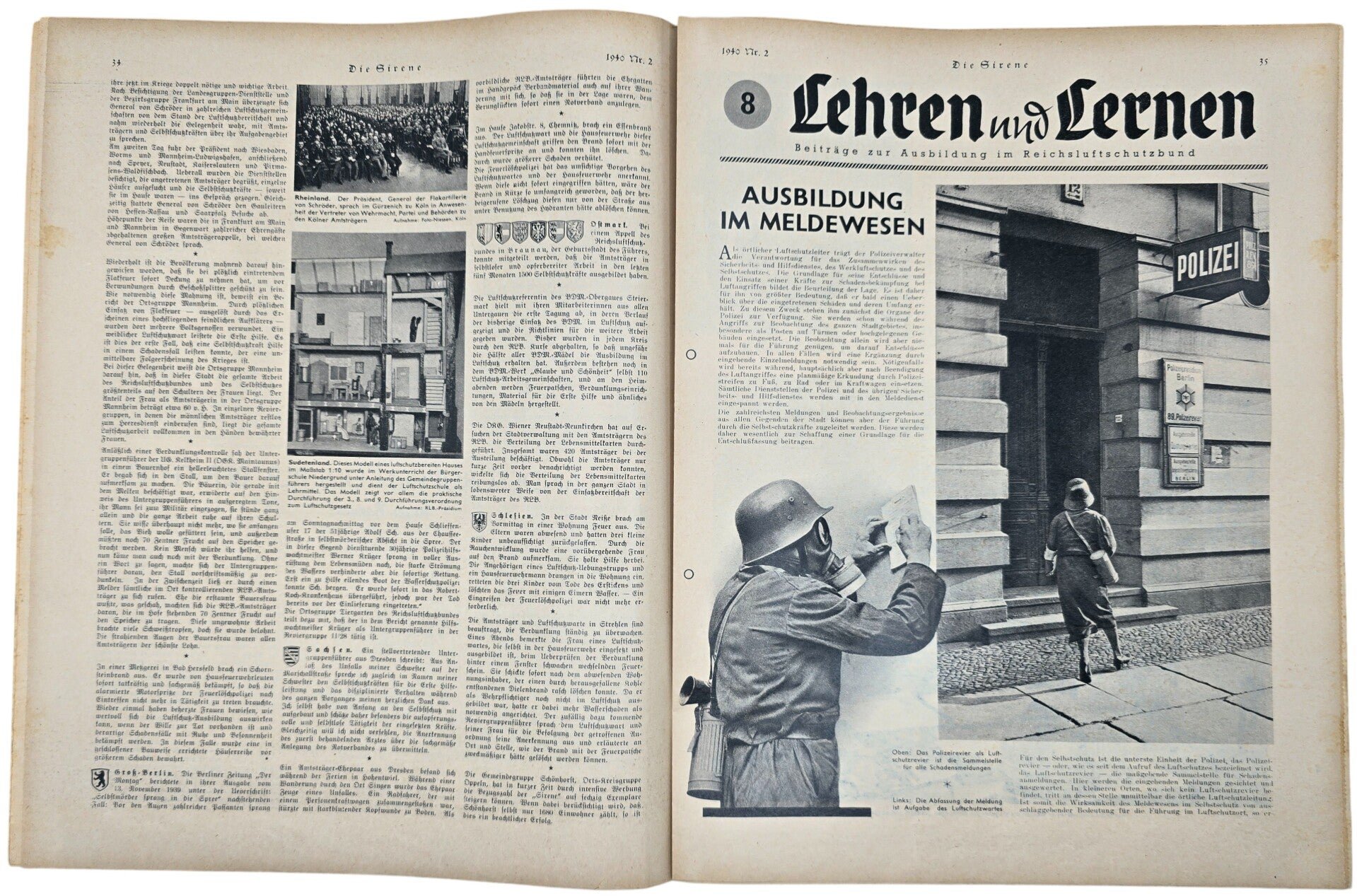 Original WW2 German RLB Magazine - Die Sirene, Nr. 2, Werkluftschutz (1940) — image 3