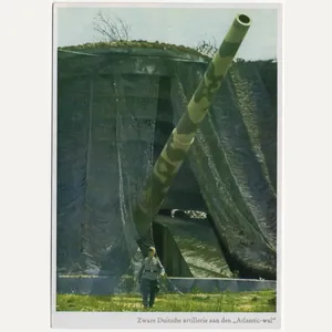 Original WW2 German Postcard - Bunker atlantic wall ''Zware Duitsche …