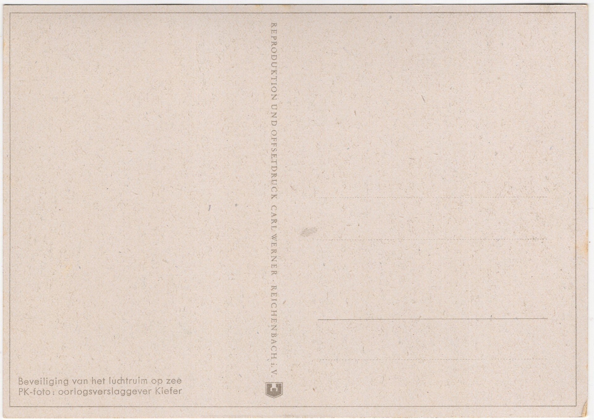 Original WW2 German Postcard - Kriegsmarine gunner ''Beveiliging van het luchtruim op zee'', Böttcher — image 2
