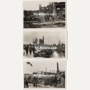 Original WW2 German Photo - SS officer visiting the bombed …