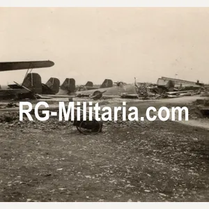 Original WW2 German Photo - Crashed Junkers JU 52 airplanes …