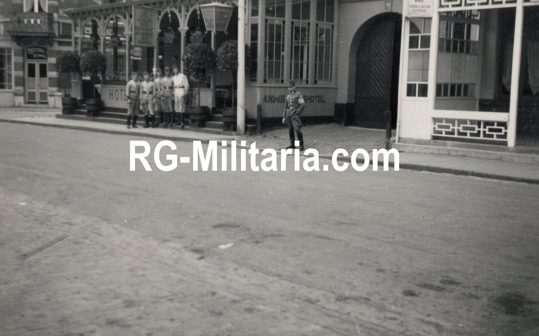 Original WW2 German Photo - RAD Reichsarbeitsdienst in Valkenburg, Hotel de Kroon, Holland — image 4