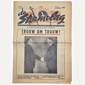 Original WW2 Dutch Collaboration NJS Newspaper - Jeugdstorm, De Stormvlag, …