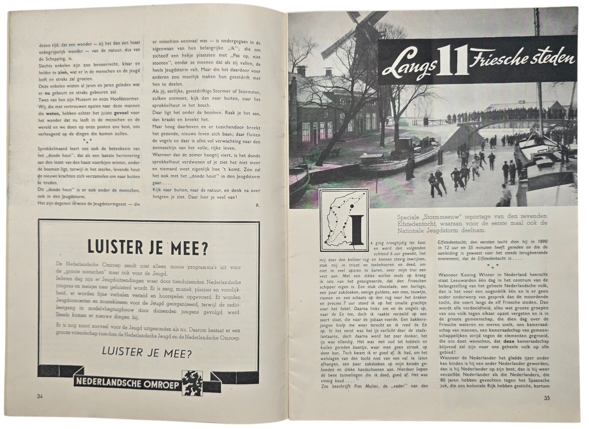 Original WW2 Dutch Collaboration NSB Magazine - NJS Jeugdstorm De Stormmeeuw, 8th year No. 2 (1942) — image 3