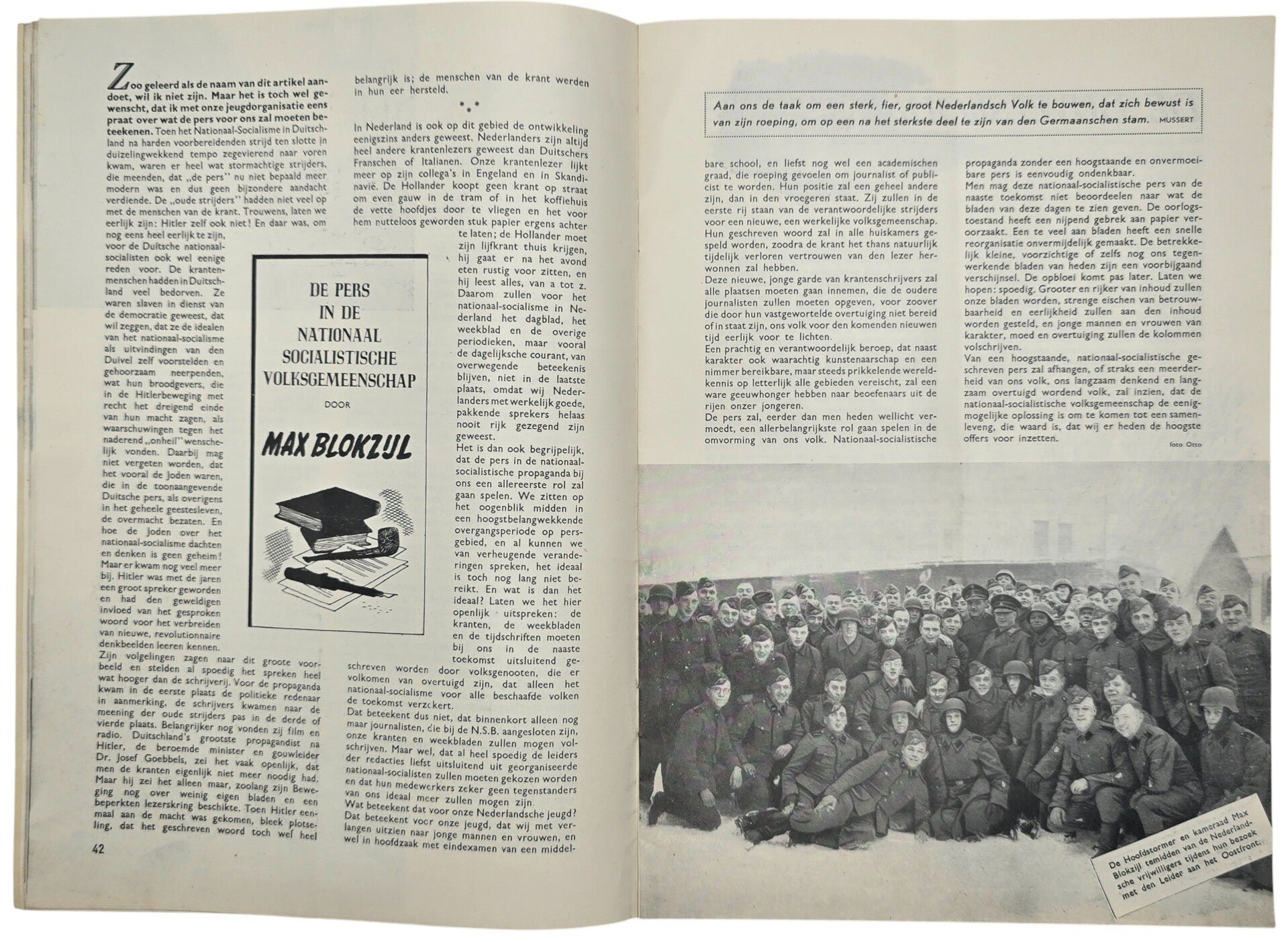 Original WW2 Dutch Collaboration NSB Magazine - NJS Jeugdstorm De Stormmeeuw, 8th year No. 2 (1942) — image 4