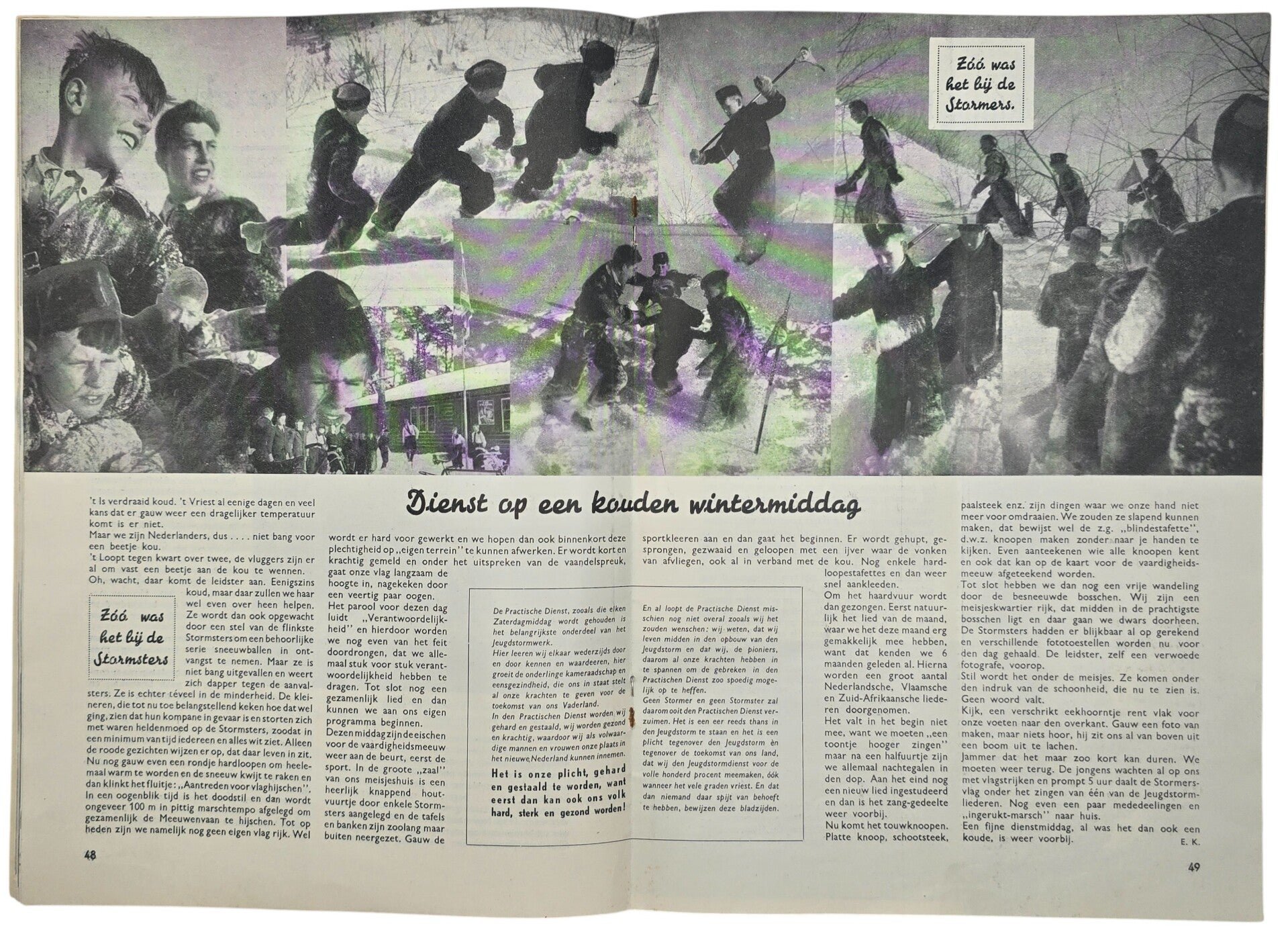 Original WW2 Dutch Collaboration NSB Magazine - NJS Jeugdstorm De Stormmeeuw, 8th year No. 2 (1942) — image 5