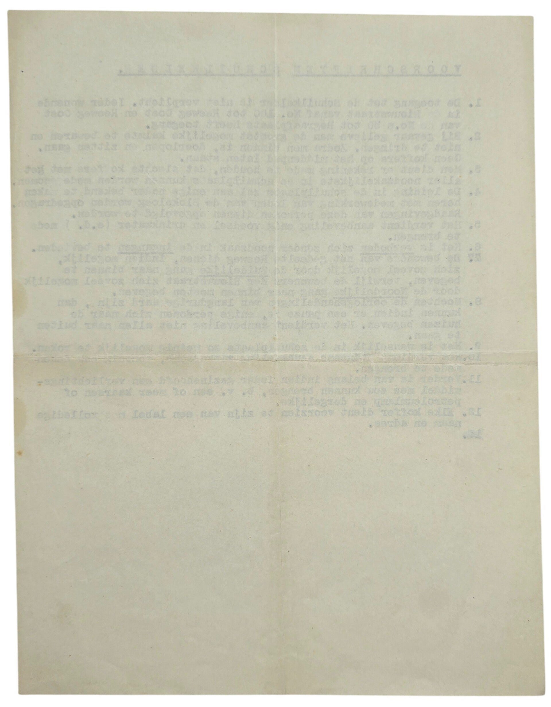 Original WW2 Dutch LBD Document - Luchtbeschermingsdienst Bomb shelter regulations, Dordrecht — image 2