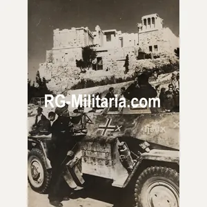 Original WW2 German Press Photo - German panzer truck at …