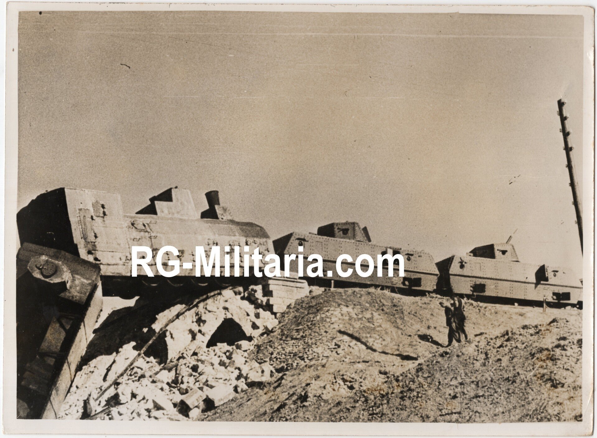 Original WW2 German Press Photo - Soviet Panzerzug, panzer train, Eastern Front (1942)77 — image 3