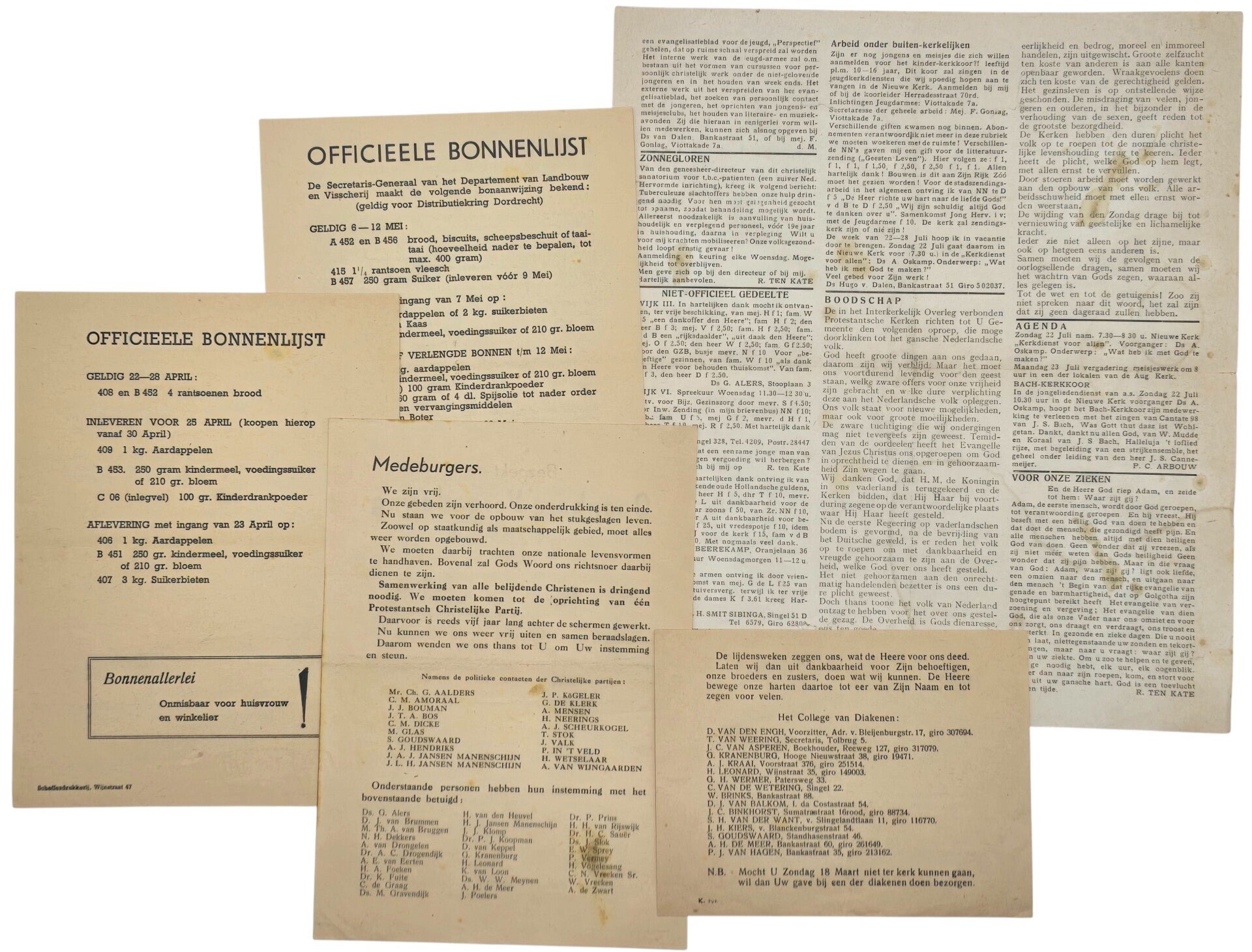 Original WW2 Dutch Document - Liberation / late war document set Dordrecht (1945) — image 2