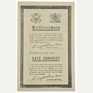 Original WW2 Allied Leaflet - Passierschein Safe Conduct Walcheren Beveland …