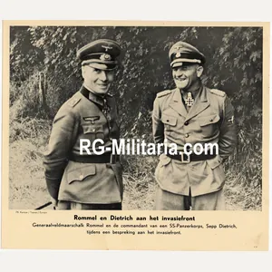 Original WW2 Dutch Bilderdienst Press Photo - Erwin Rommel and …