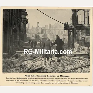 Original WW2 Dutch Bilderdienst Press Photo - Anglo American bombs …