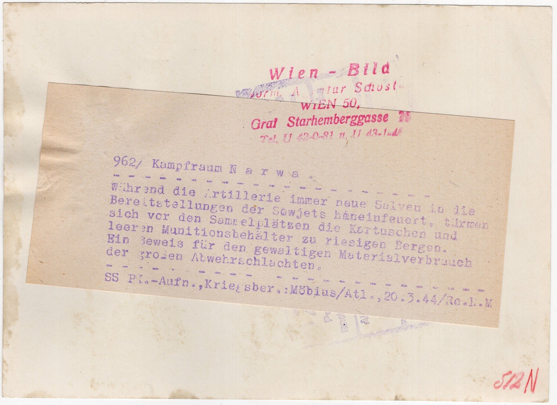 Original WW2 German Waffen SS Press Photo - Waffen SS Wiking deloading empty ammunition boxes on the Narwa Front (1941) — image 2