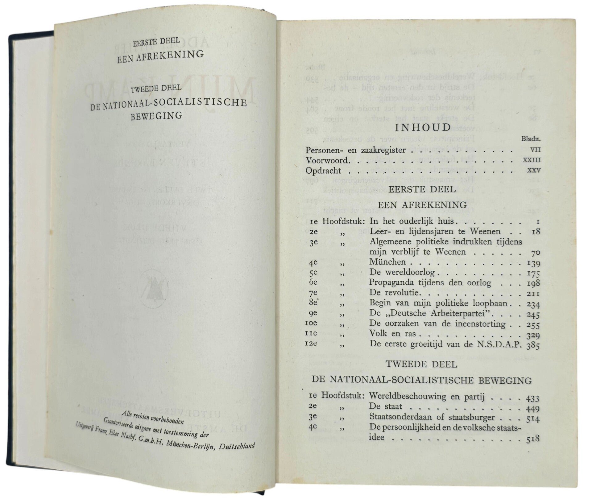 Original WW2 Dutch Book - Mijn Kamp, Adolf Hitler, 5th edition with dustcover — image 8