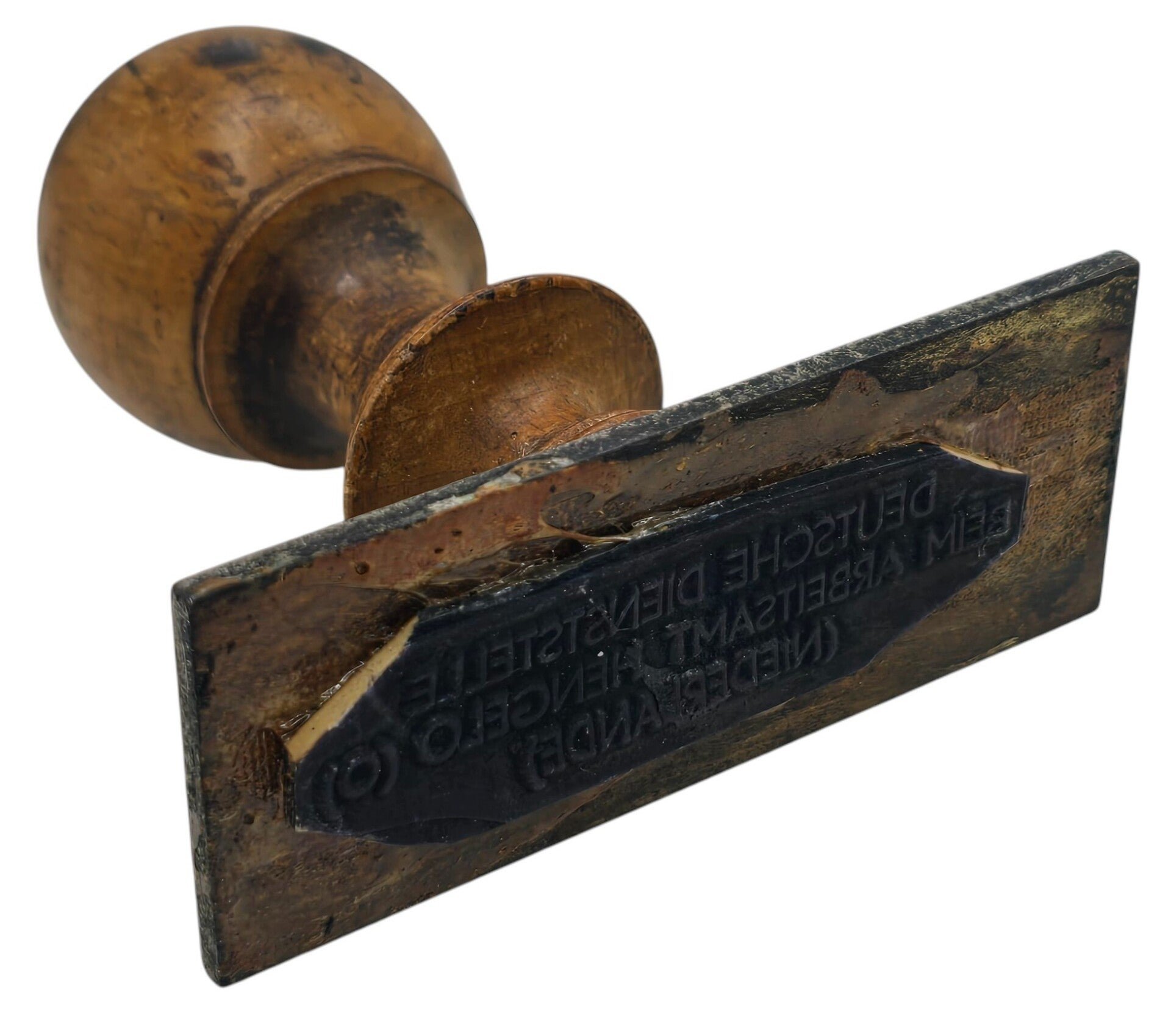 Original WW2 German Stamp - Deutsche Dienststelle beim Arbeitsamt Hengelo (O) Niederlande, Holland — image 2