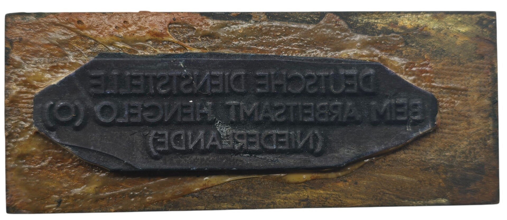 Original WW2 German Stamp - Deutsche Dienststelle beim Arbeitsamt Hengelo (O) Niederlande, Holland — image 4