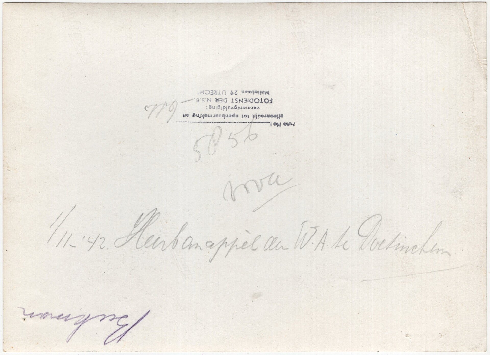 Original WW2 Dutch Collaboration NSB Press Photo - NSB WA march in Doetinchem, with stormflag (1942) — image 2