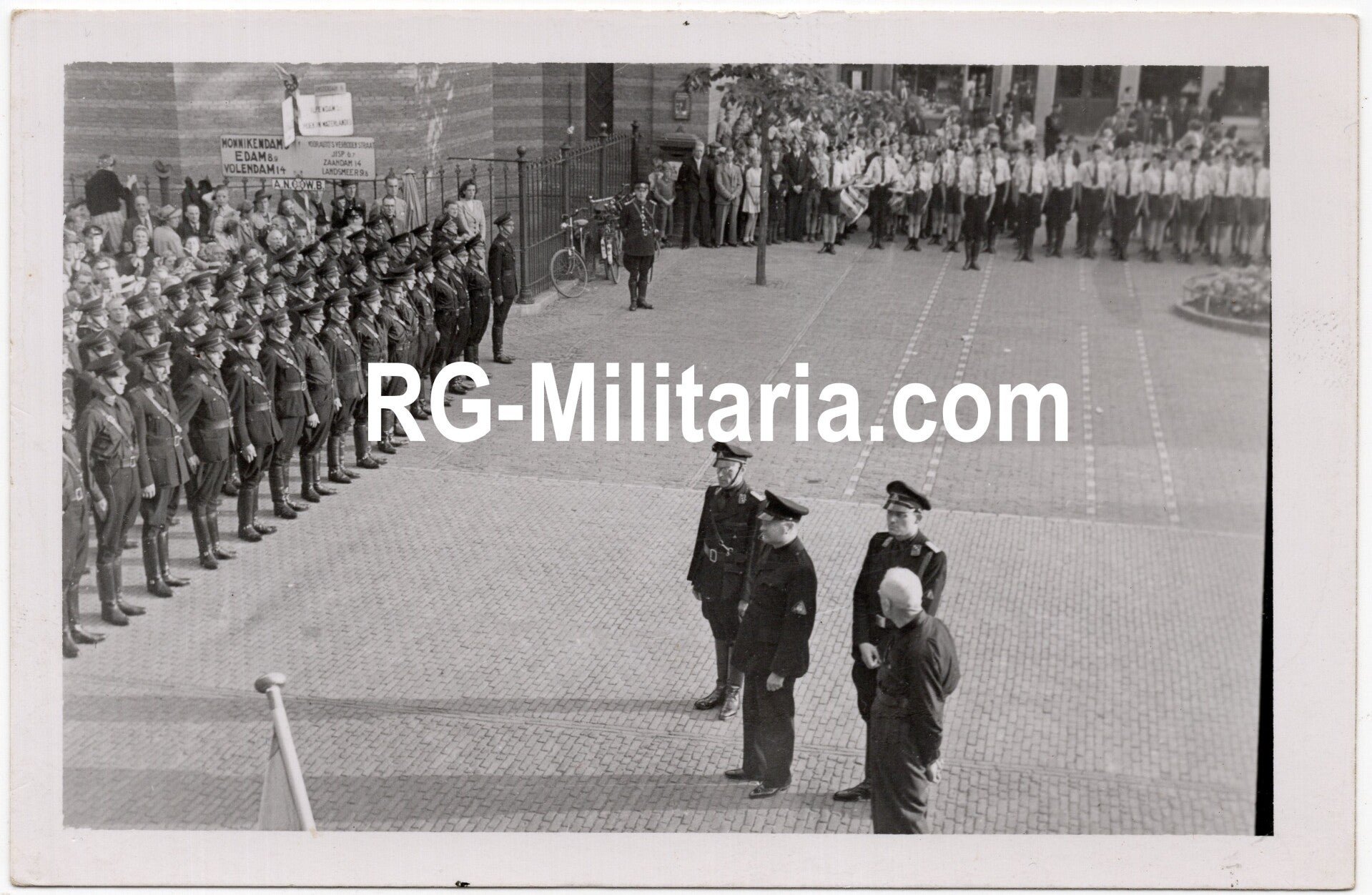 Original WW2 Dutch Collaboration NSB Photo - Anton Mussert visits the NSB in Purmerend (1942) — image 3