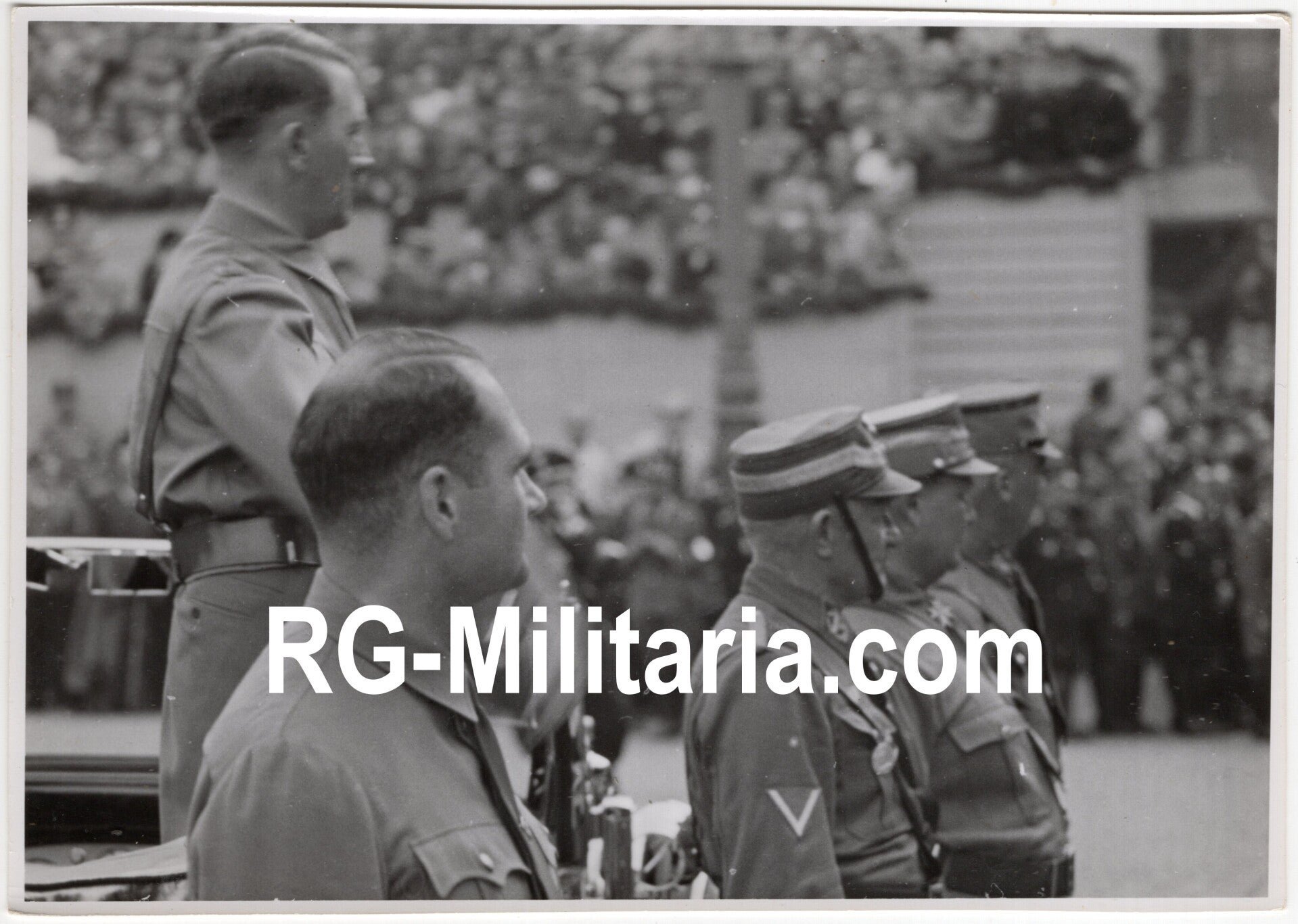 Original WW2 German Press Photo - NSFK NS Fliegerkorps parade, Adolf Hitler and Friedrich Christiansen, Reichsparteitag Nürnberg (1938) — image 3