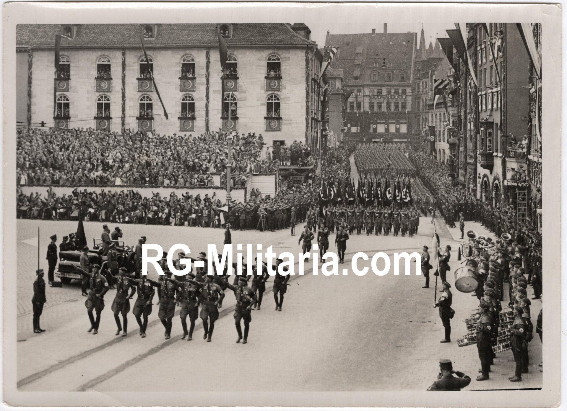 Original WW2 German Press Photo - NSFK NS Fliegerkorps parade for Adolf Hitler, Reichsparteitag Nürnberg (1937) — image 3