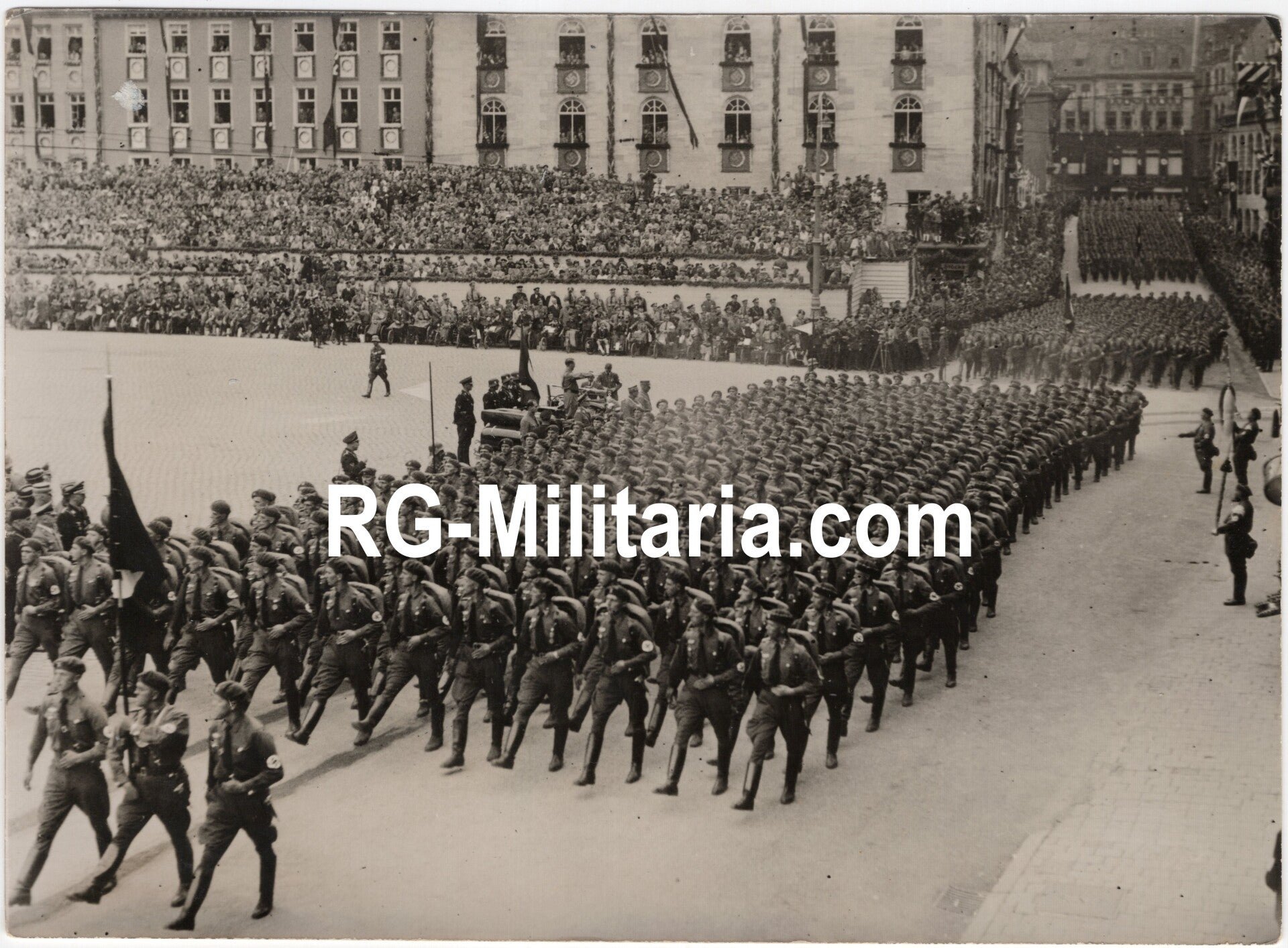 Original WW2 German Press Photo - NSFK NS Fliegerkorps parade for Adolf Hitler, Reichsparteitag Nürnberg (1937) — image 3