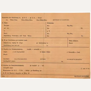 Original WW2 German Waffen SS Document - Unused Waffen SS …