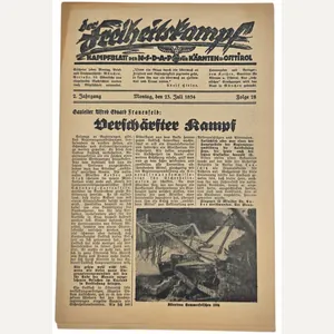 Original WW2 German Newspaper - Der Freiheitskampf, Kampfblatt der NSDAP …