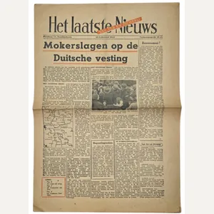 Original WW2 Dutch Collaboration Newspaper - Het Laatste Nieuws, 16th …