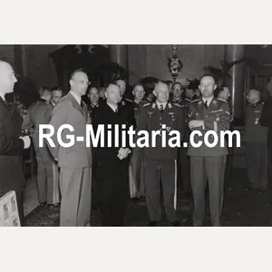 Original WW2 German Press Photo - Heinrich Himmler, Friedrich Christiansen, …