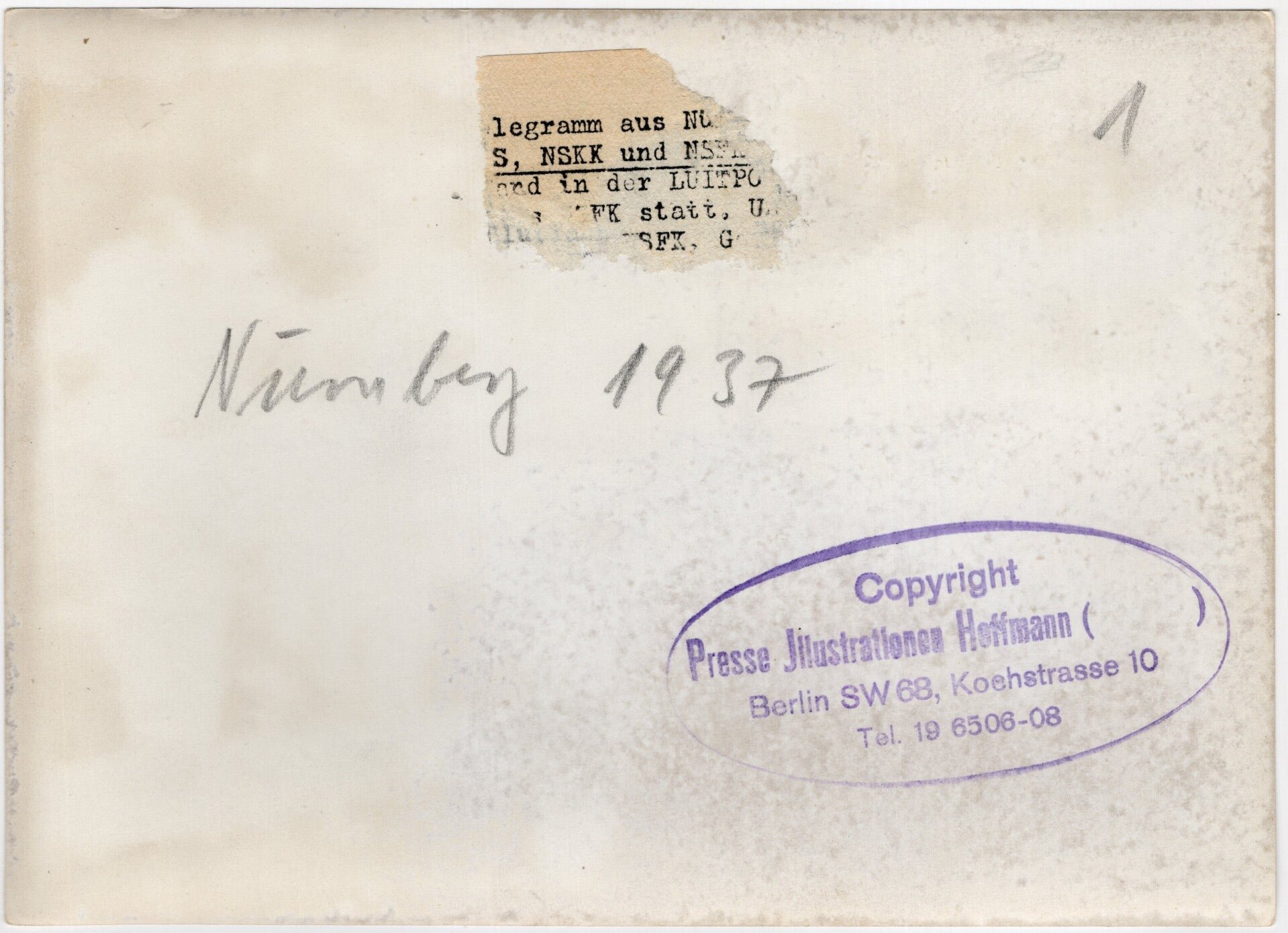 Original WW2 German Press Photo - Viktor Lutze, Rudolf Hess, and Adolf Hitler at the Reichsparteitag Nürnberg (1937) — image 2