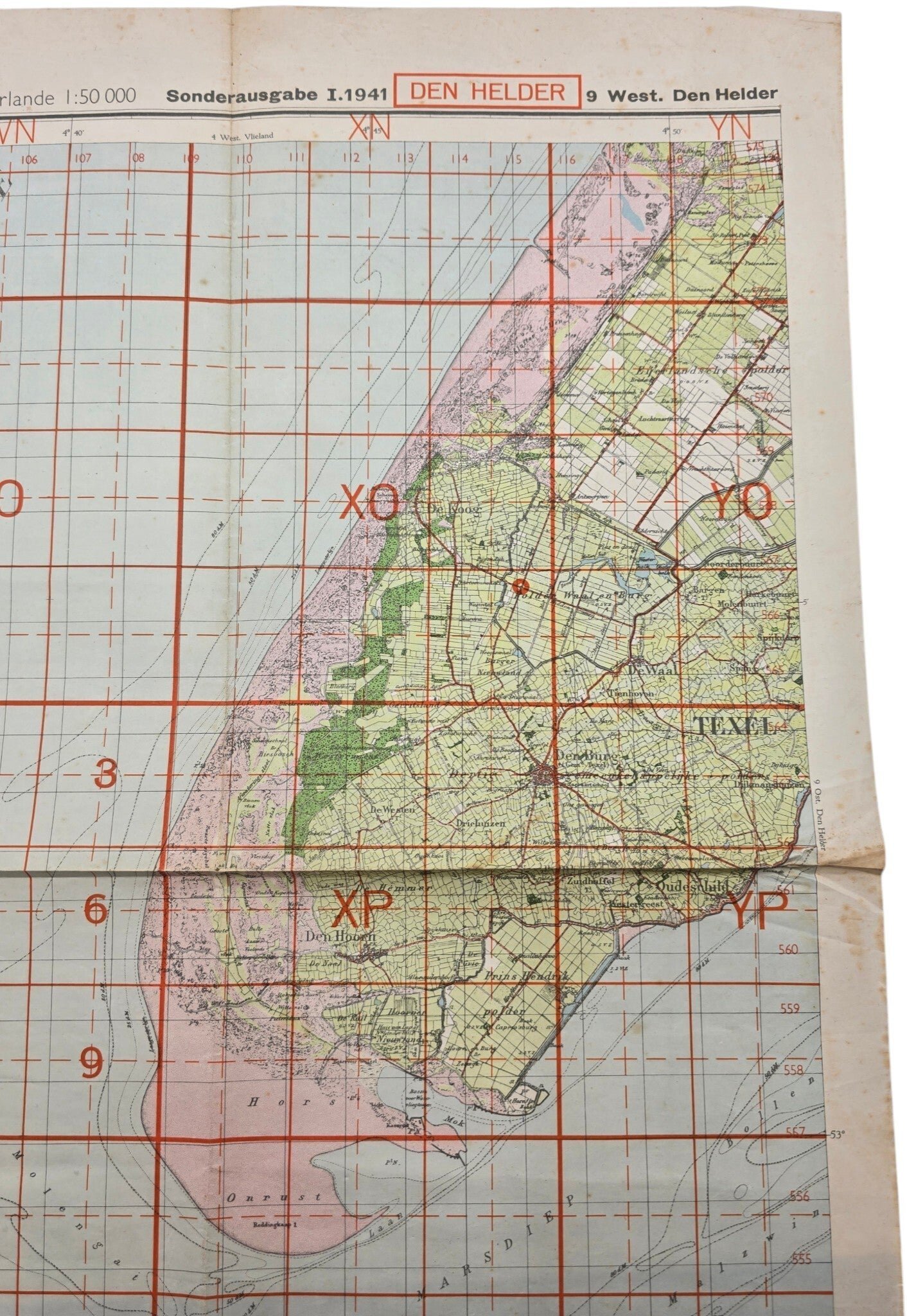 Original WW2 German Map - Sonderausgabe West Den Helder (1941) — image 2