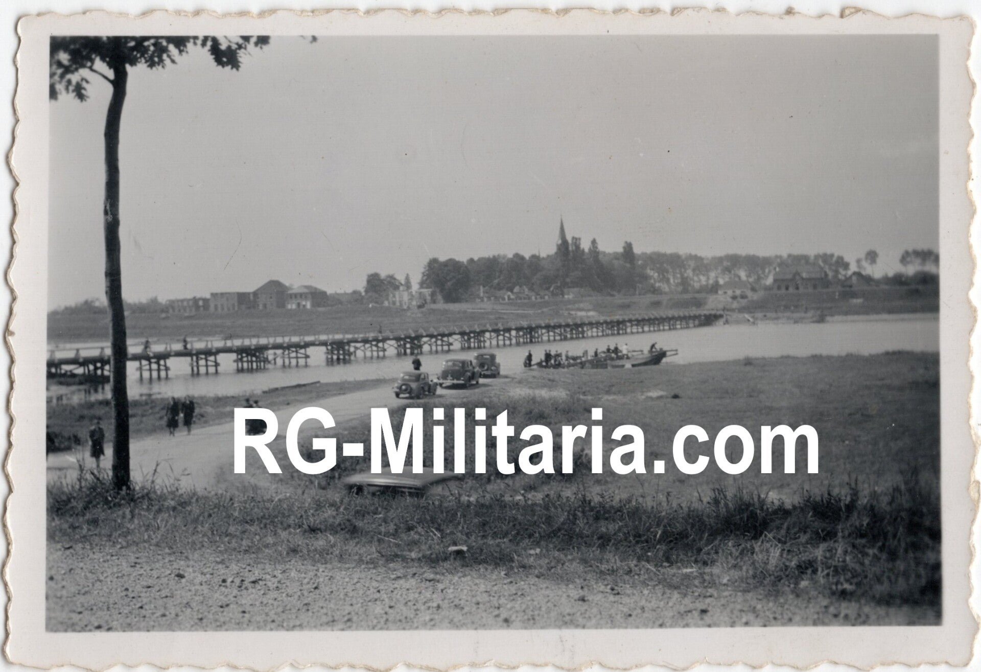 Original WW2 German Photo - Pontoon bridge between Cuijk and Maas, Holland, May (1940) — image 3