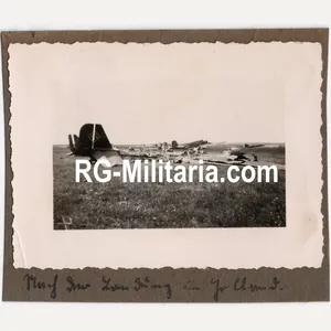 Original WW2 German Photo - Rotterdam airfield Waalhaven with destroyed …