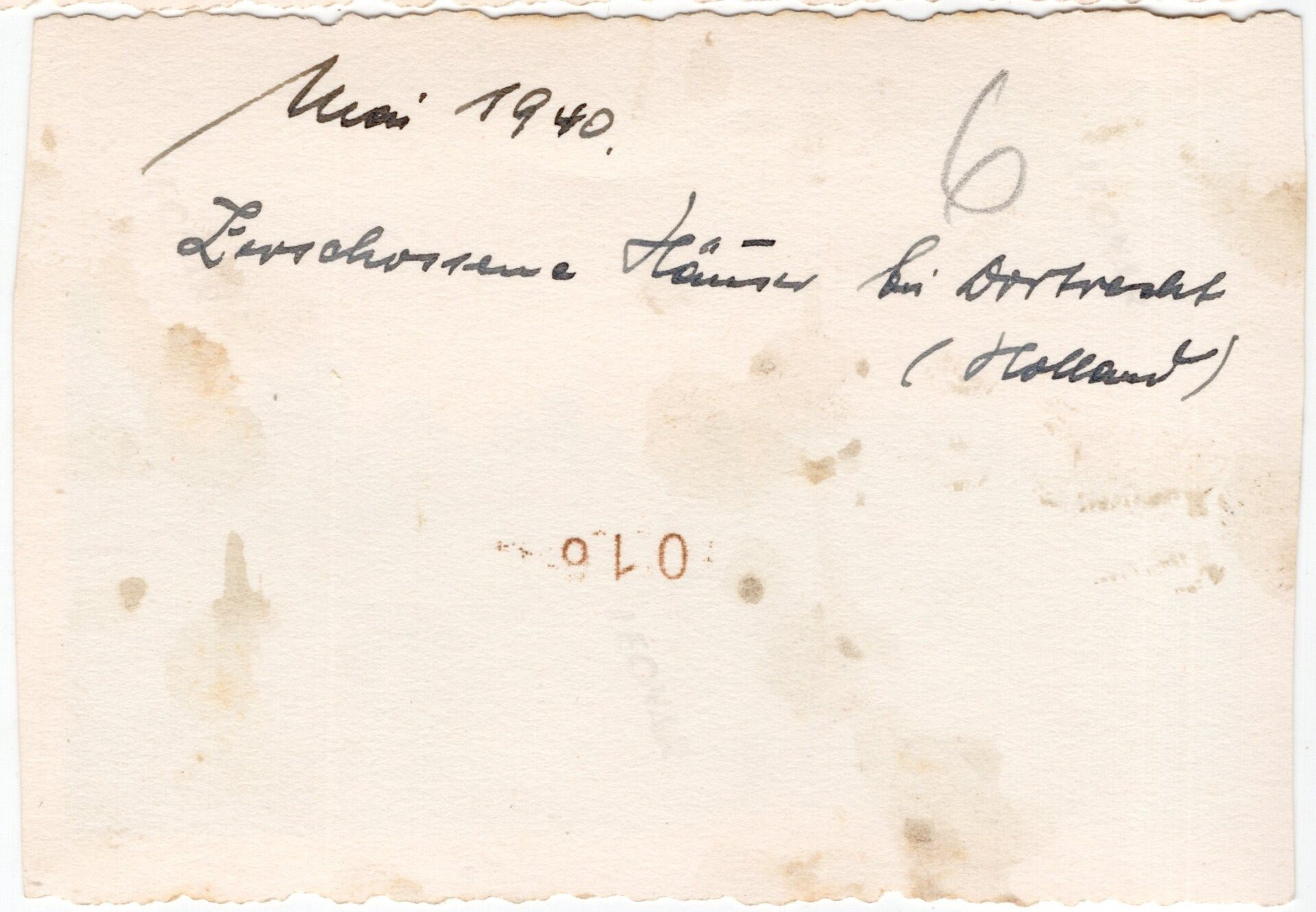 Original WW2 German Photo - Destroyed houses at Zwijndrecht, Dordrecht, Rotterdam. Holland, May (1940) — image 2