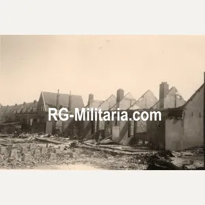 Original WW2 German Photo - Destroyed houses at Zwijndrecht, Dordrecht, …