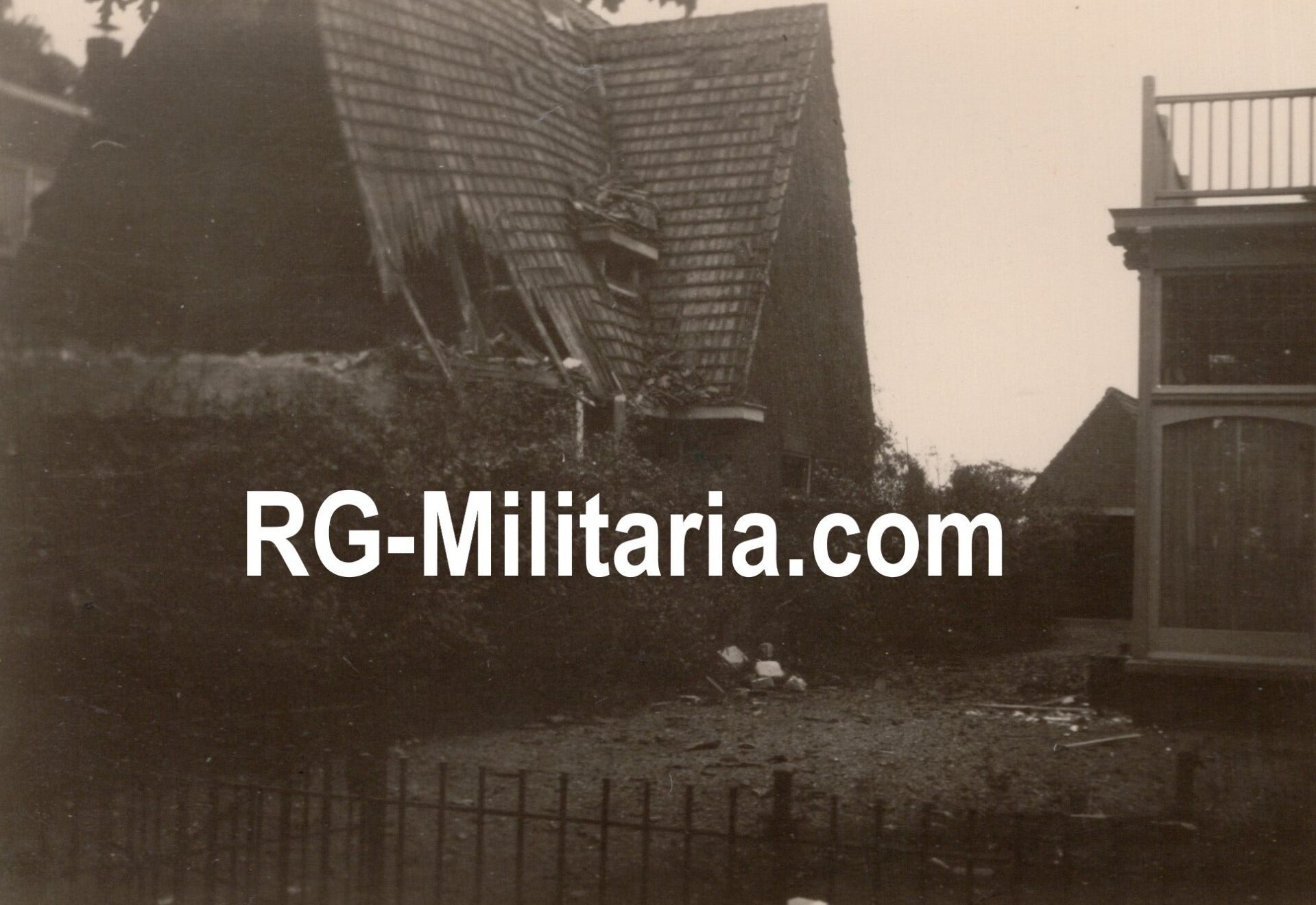 Original WW2 German Photo - Destroyed house in Wageningen, Holland, May (1940) — image 4