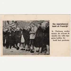 Original WW2 Dutch Resistance Postcard - Een waarschuwend beeld uit …