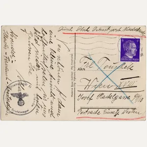 Original Dutch WW2 Postcard - Letter Deutsche Dienstpost Niederlande, Amsterdam