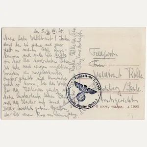 Original Dutch WW2 Postcard - Feldpost Twello Fliegerhorst-Kommandantur (E) 4/VII …