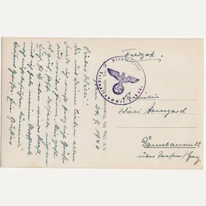 Original Dutch WW2 Postcard - Feldpost Amsterdam, 5. Batterie Reserve-Flak-Abteilung …