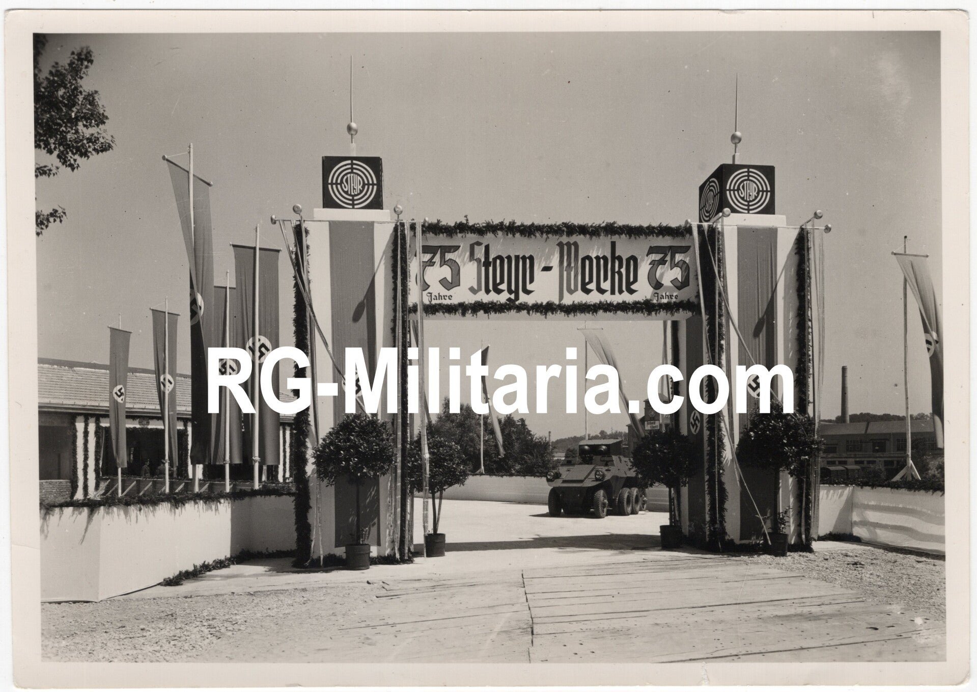 Original WW2 German Press Photo - Steyr Werke 75th year Anniversary (1939) — image 3