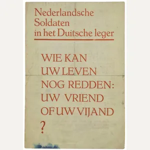Original WW2 British Leaflet - 3CAU/5 K1810 ''Nederlandse soldaten in …