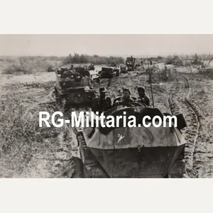 Original WW2 German Press Photo - German panzer vehicles, Marder, …