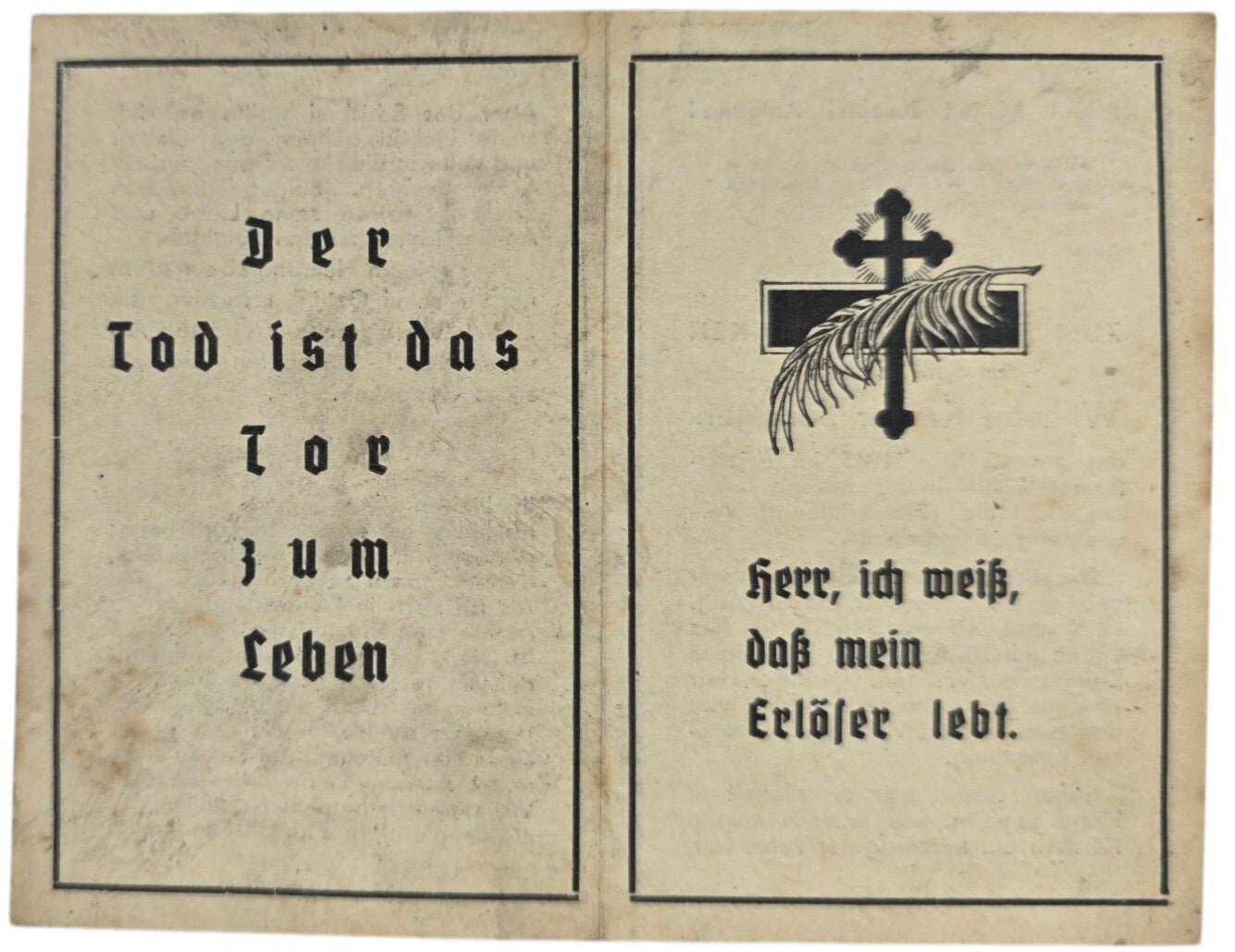 Original WW2 German Document - Death Card Wilhelm Kaspar Söndgen, Böhm Trübau (1945) — image 2