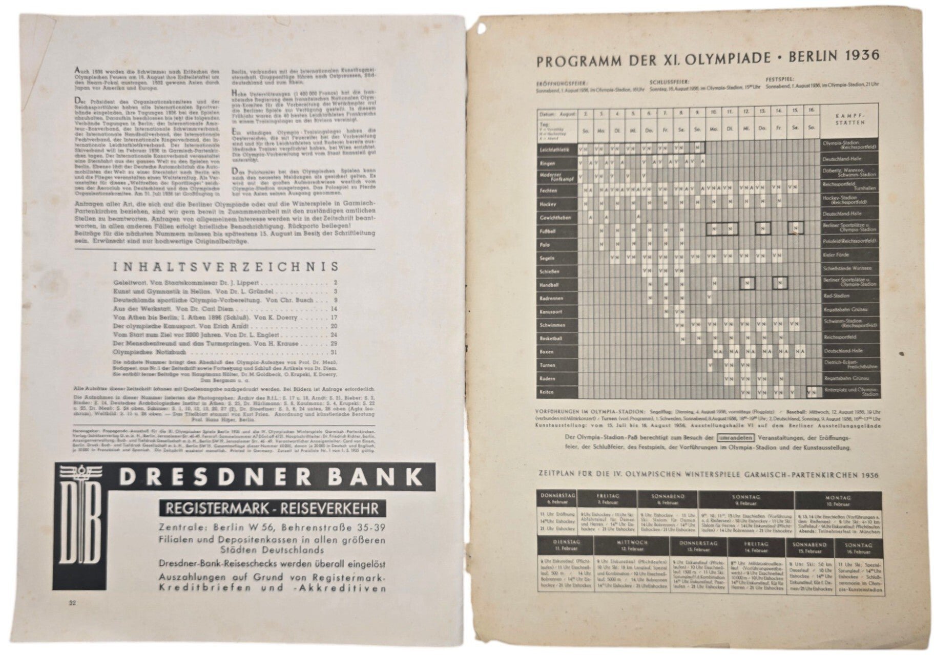 Original WW2 German Magazine - Olympische Spiele Nummer 2 (1935) — image 5