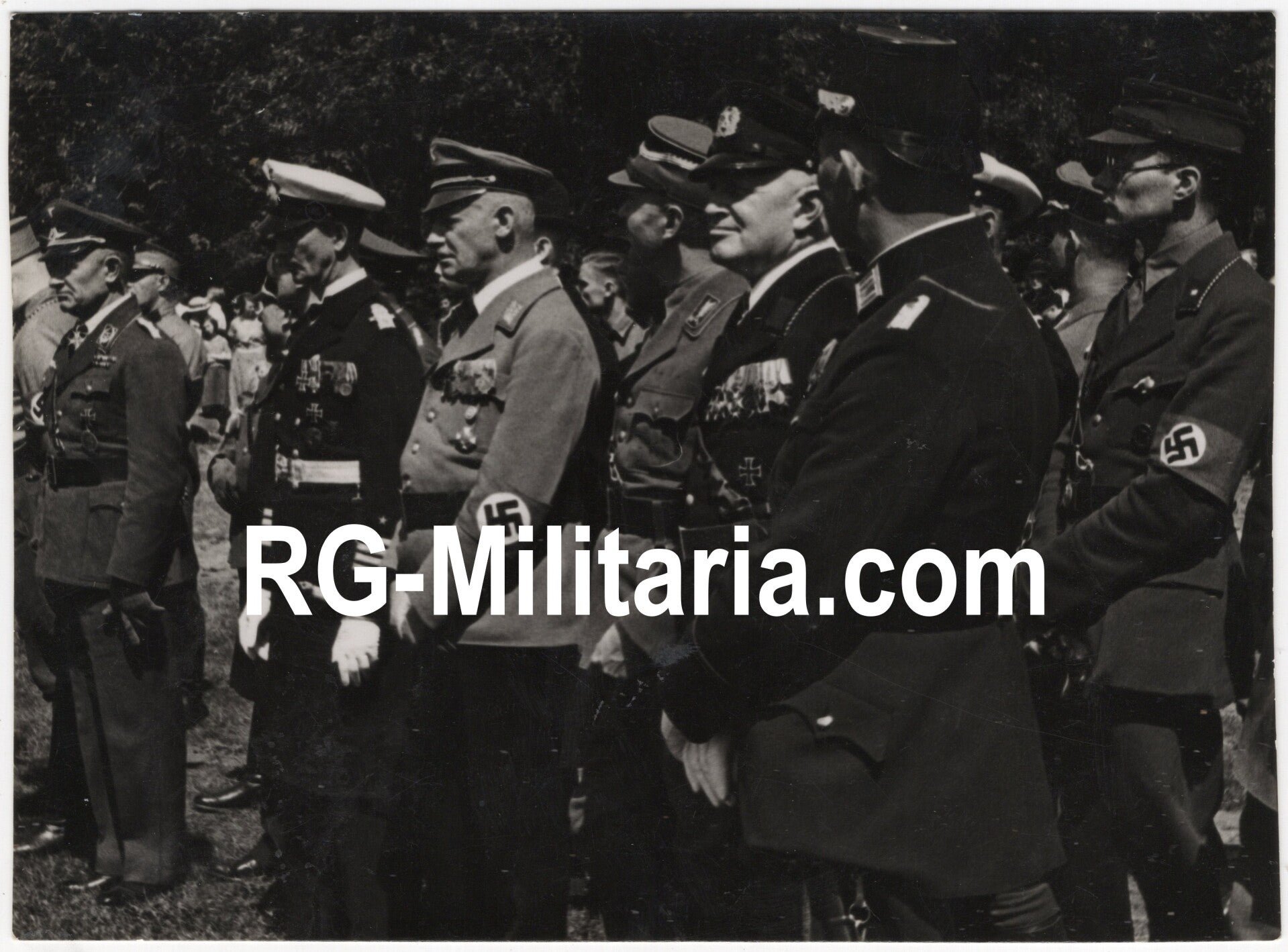 Original WW2 German Press Photo - Friedrich Christiansen with NSDAP officials — image 3