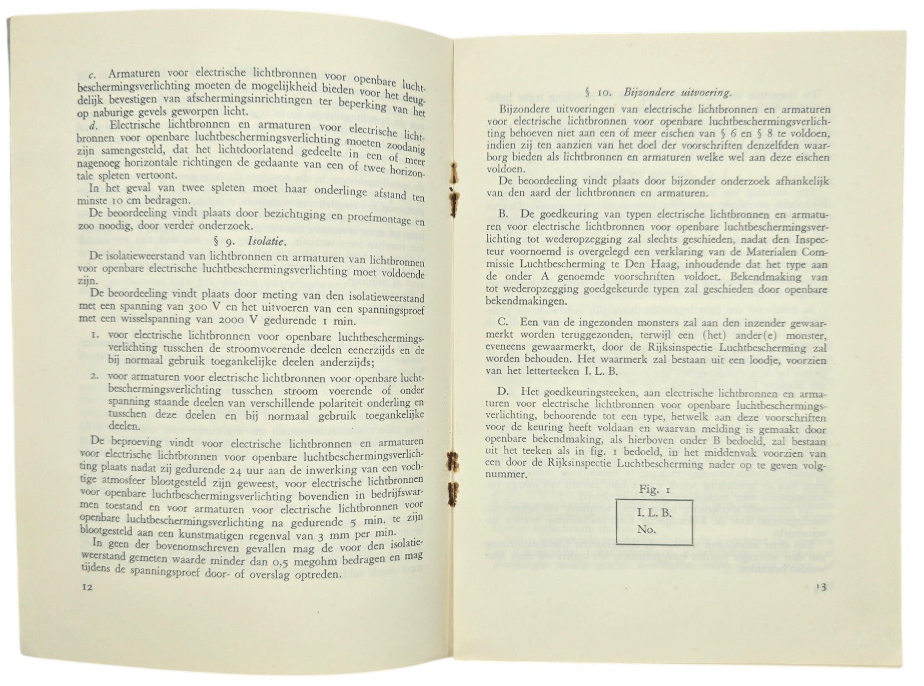 Original WW2 Dutch LBD Brochure - Luchtbescherming Voorschriften Deel 1 Electrische verlichting (1940) — image 3