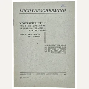 Original WW2 Dutch LBD Brochure - Luchtbescherming Voorschriften Deel 1 …