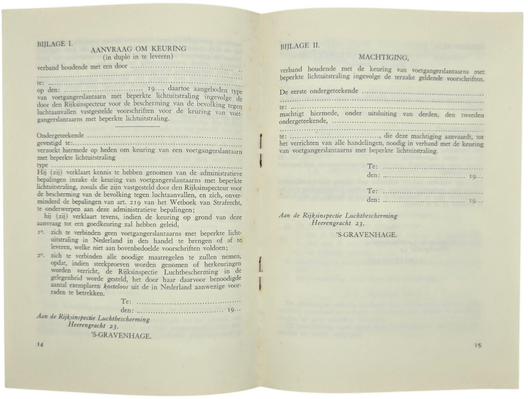 Original WW2 Dutch LBD Brochure - Luchtbescherming Voorschriften lichtuitstraling (1941) — image 3